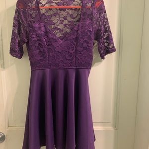 Purple lace dress